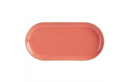 Seasons Coral Narrow Oval Plate